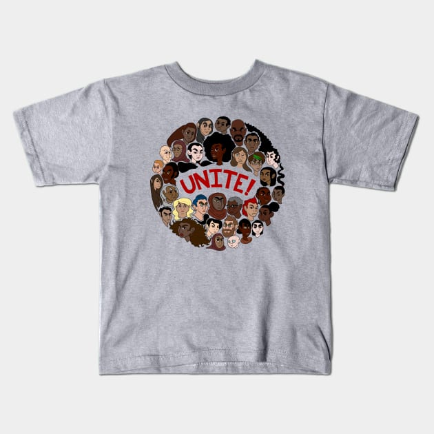 Unite against Hate Kids T-Shirt by AliLavoie